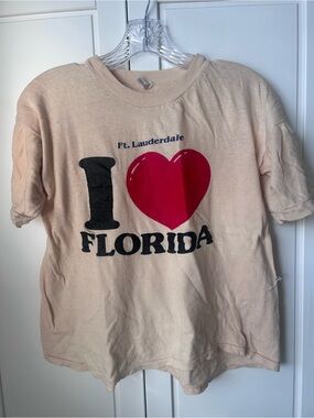 I Heart Florida Kids Tee - Cream with Red Heart
